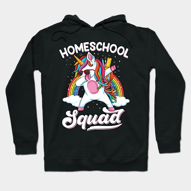 Homeschool squad dabbing unicorn homeschool Hoodie by UNXart